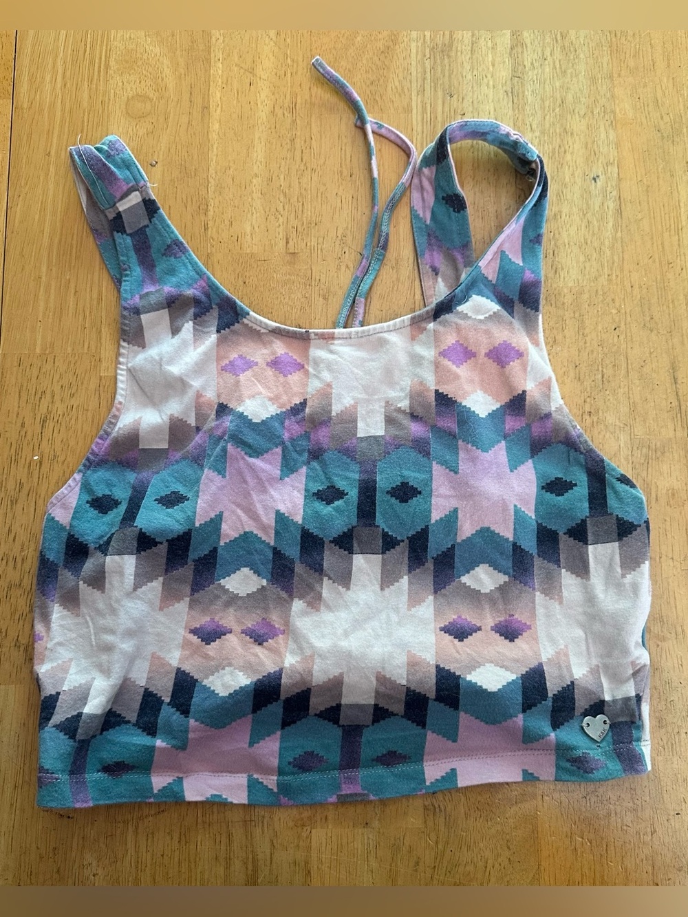 Kendall & Kylie Aztec Crop Tank - Teal, Pink & Purple